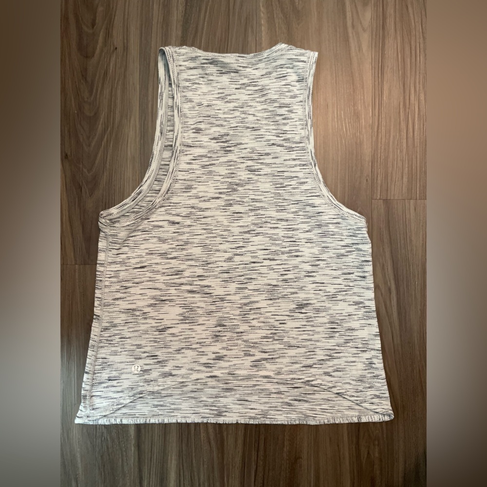 Lululemon Squad Goals Tank Tiger Space Dye Black White size 6 - Picture 4 of 9